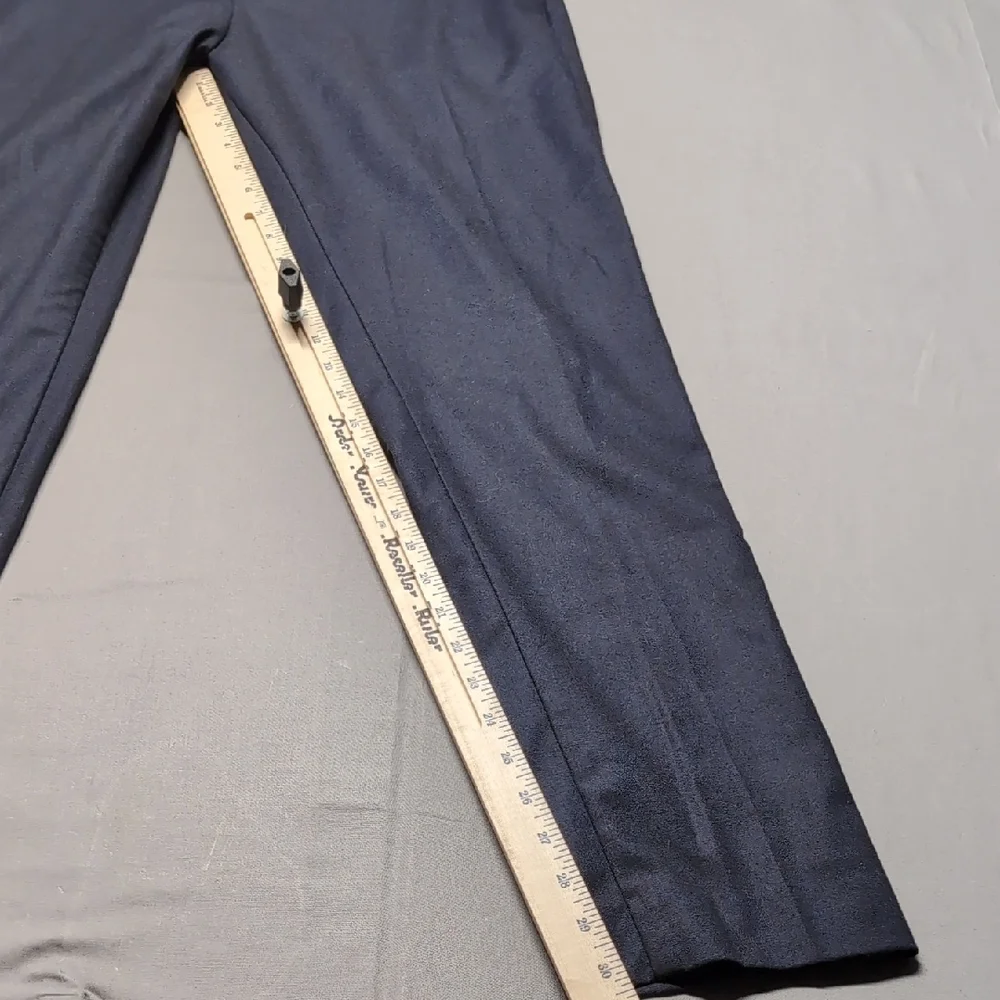 Gap Nova Fides Italian Fabric Skinny‎ Fit Navy Blue Wool Blend Pants Mens 33x32
